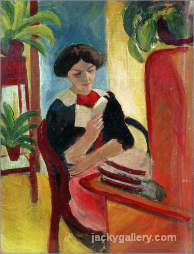 Elizabeth Reading, August Macke painting - Click Image to Close
